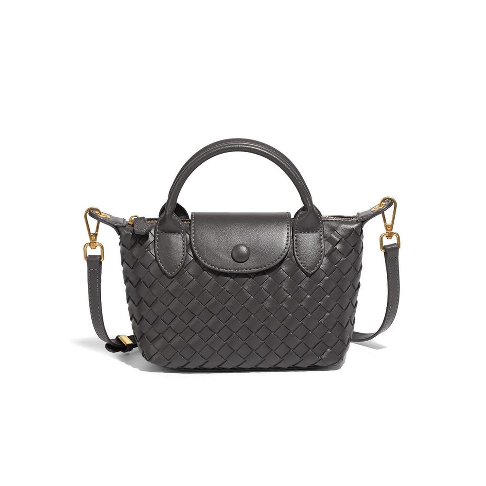 2602 Mini Small Size Braided Luxury Leather top Handle Handbag Fashion